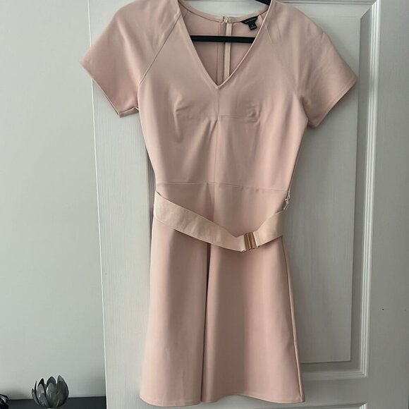 Ann Taylor Petite Belted Ponte Dress - Picture 2 of 4